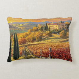 Almofada Decorativa Golden Hillside Vineyard – Rectangular Pillow