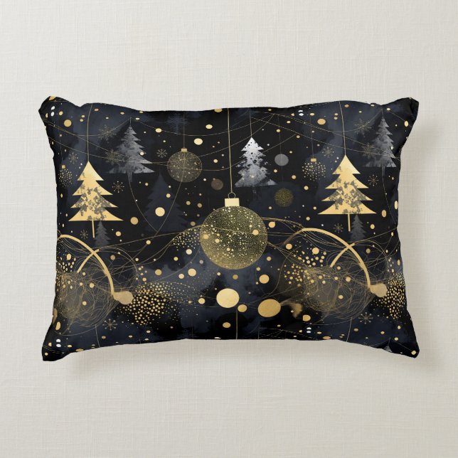 Almofada Decorativa Golden Noir Christmas (Frente)