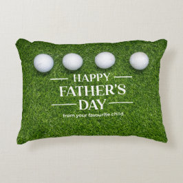 Almofada Decorativa Golf Happy Dia de os pais de golfe sobre grama ver