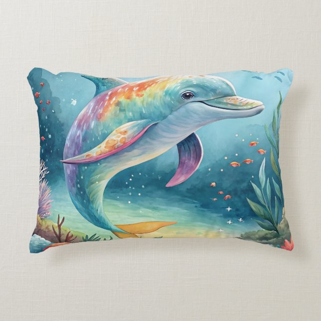 Almofada Decorativa Golfinho submarino (Frente)