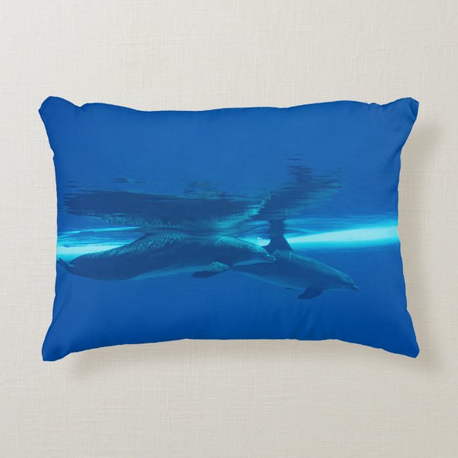 Almofada Decorativa Golfinhos e reflexões (Frente)