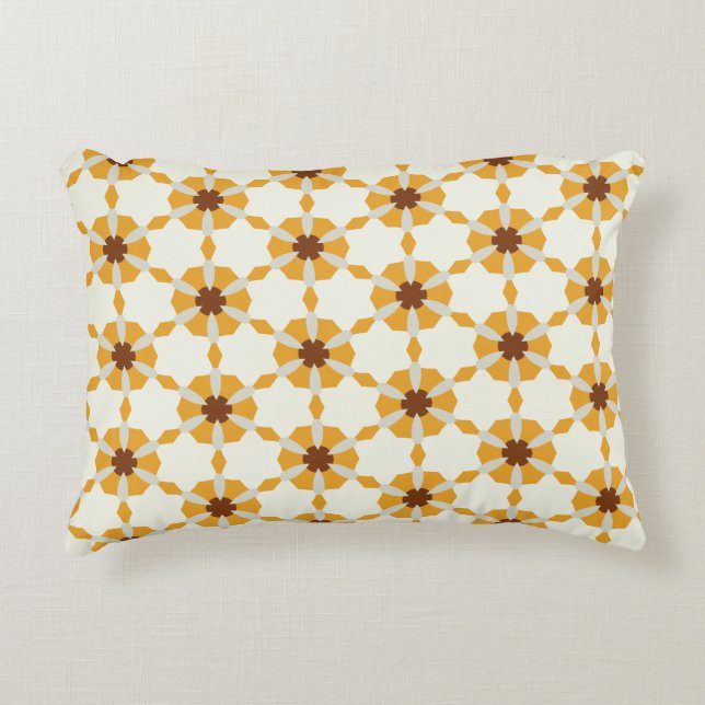 Almofada Decorativa Grade de Flor de Pêssego (Frente)