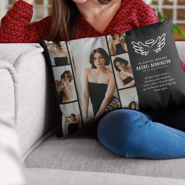 Almofada Decorativa Grade de Fotografias de Homenagem Celestial (Criador carregado)