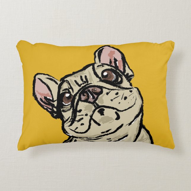 Almofada Decorativa Graffiti French bulldog (Frente)
