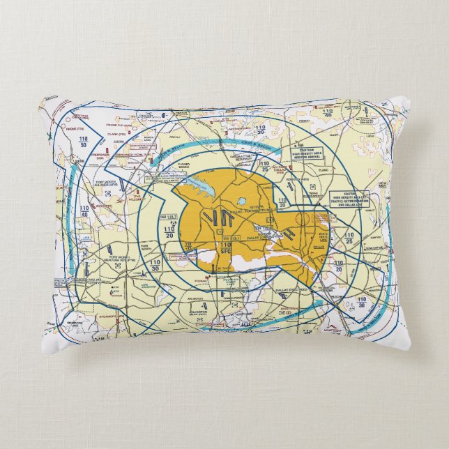 Almofada Decorativa Gráfico de Aviação (Frente)