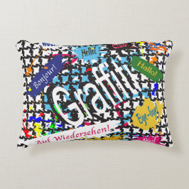 Almofada Decorativa Grafite Saudações