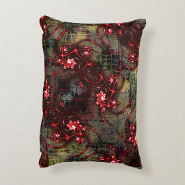 Almofada Decorativa Grande contato de fractal estranho sobre a imagem