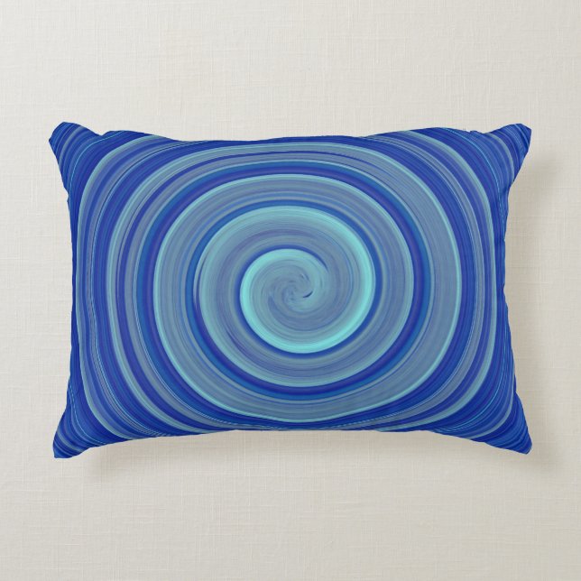 Almofada Decorativa Grande espiral azul (Frente)