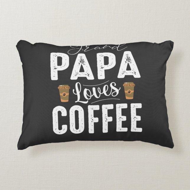 Almofada Decorativa Grandpa Loves His Coffee (Frente)