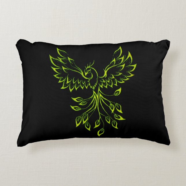 Almofada Decorativa Green Phoenix Rises (Frente)
