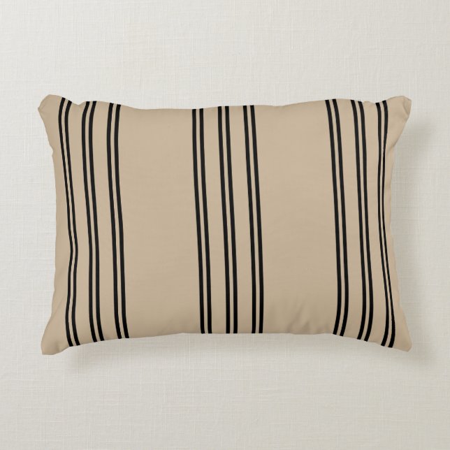 Almofada Decorativa Grelhas Clássicas Mínimas do Egeu, em um Plano de  (Frente)