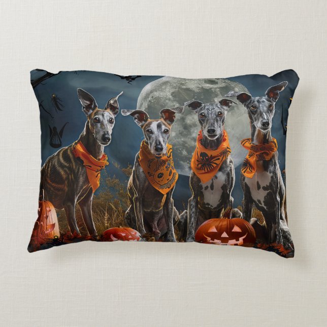 Almofada Decorativa Greyhound Halloween Assustador (Verso)