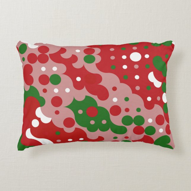 Almofada Decorativa Groovy Funky Mod Retro Padrão de Natal (Frente)