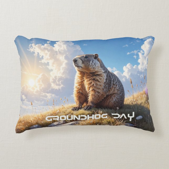 ALMOFADA DECORATIVA GROUNDHOG DAY (Frente)