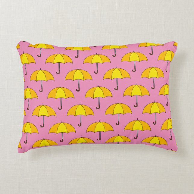 Almofada Decorativa Guarda-chuva Amarelo (Frente)
