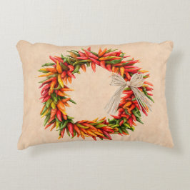 Almofada Decorativa Guirlanda de Ristra de Pimenta Colorida do Sudoest