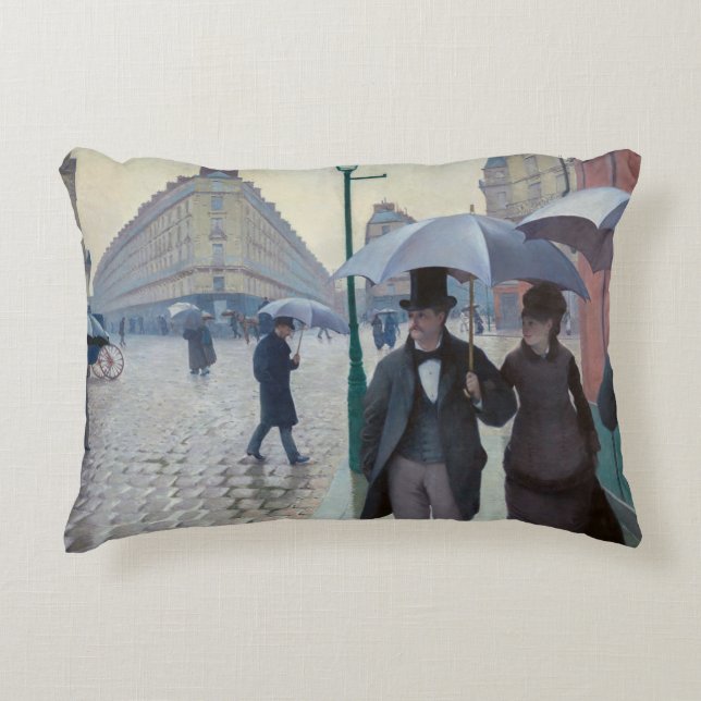Almofada Decorativa Gustave Caillebotte - Paris Street; Rainy Day (Frente)