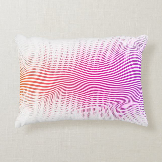Almofada Decorativa Halftone abstract background. blending lines and d (Frente)