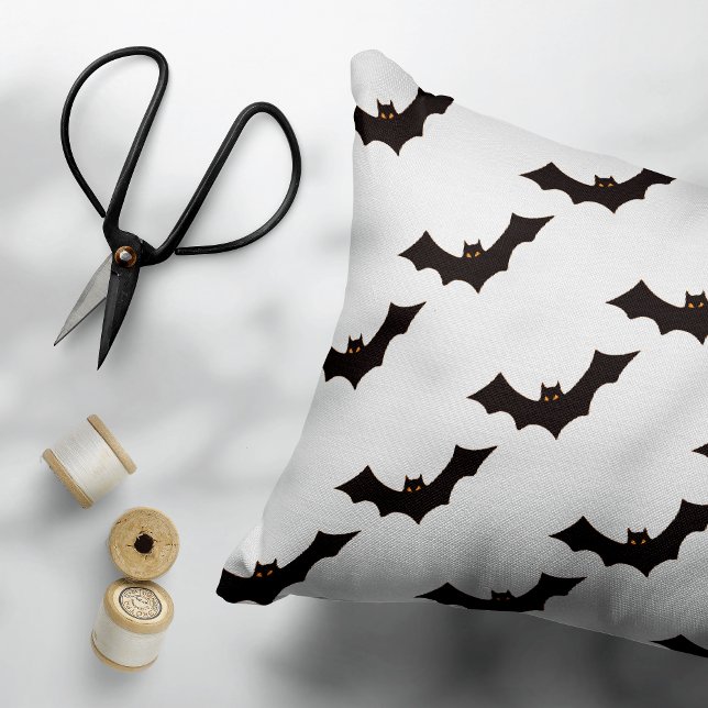 Almofada Decorativa Halloween, Padrão De Morcegos, Truque Ou Tratament (Criador carregado)