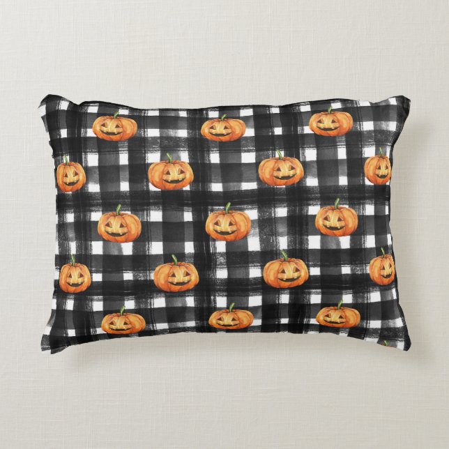 Almofada Decorativa Halloween Pumpkins: Cheque o Charme. (Frente)