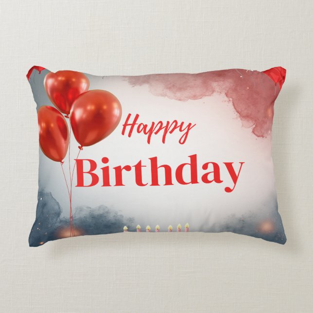 Almofada Decorativa Happy Birthday Celebration Pillow (Frente)