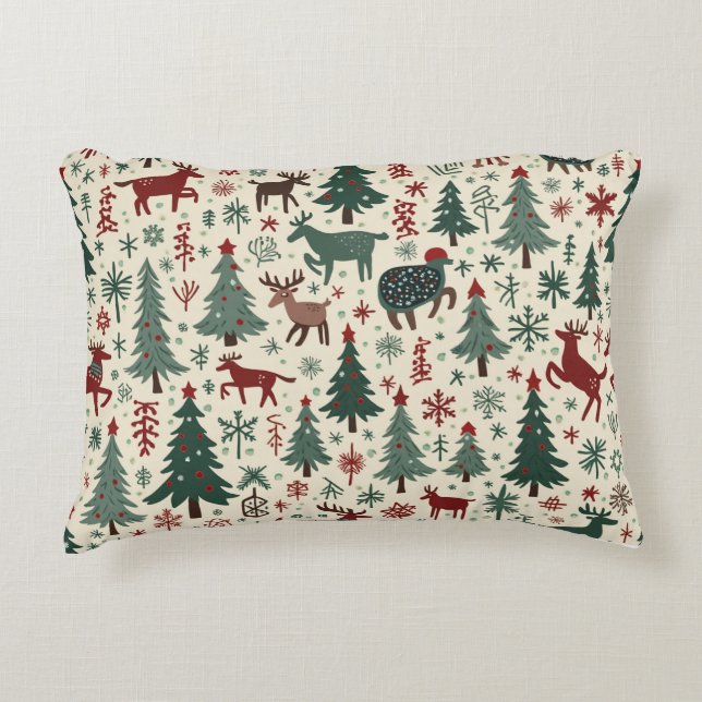Almofada Decorativa happy christmas throw pillow (edit) (Frente)