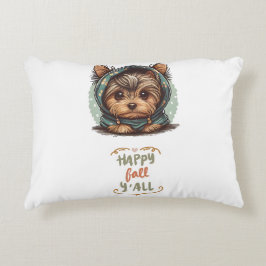 Almofada Decorativa Happy Fall Y Yorkshire Terrier Autumn Hoodie