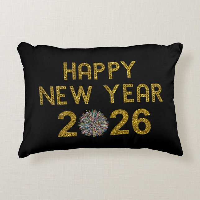 Almofada Decorativa Happy New Year 2026 (Frente)