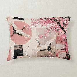 Almofada Decorativa Harmonia Avant-Garde de Sakura e Grous