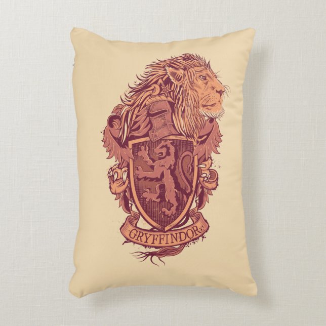 Almofada Decorativa Harry Potter | Paixão De Leão Gryffindor (Frente(Vertical))