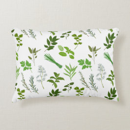 Almofada Decorativa Herbáceas de Cozinhar verde