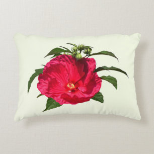 Almofada Decorativa Hibiscus Rosa Escuro