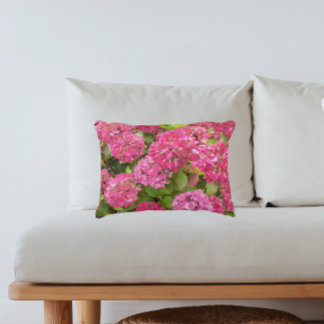Almofada Decorativa Hidrangea Blooms Rosa Floral