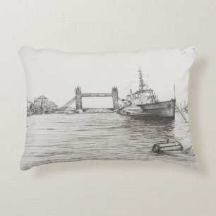 Almofada Decorativa HMS Belfast no rio Tamisa London.2006