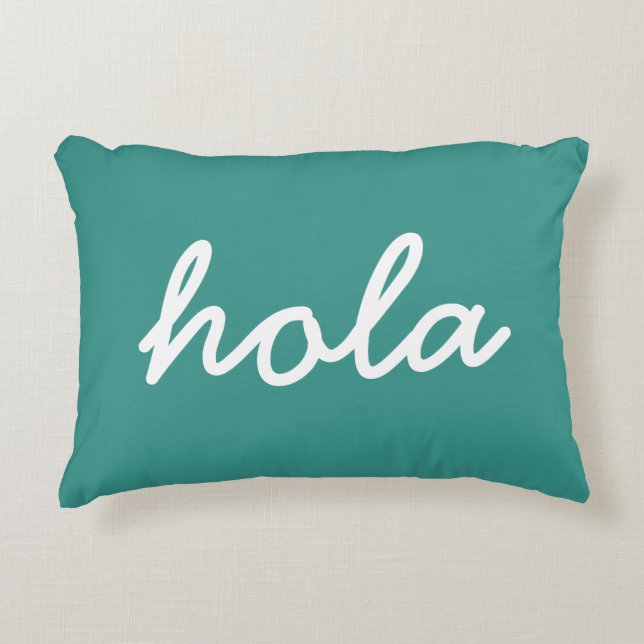 Almofada Decorativa Hola Turquoise Travesseiro decorativo para o Decor (Frente)