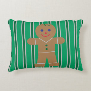 Almofada Decorativa Homem de Gingerpão de Natal divertido e Rico