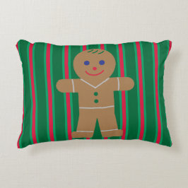 Almofada Decorativa Homem de Gingerpão de Natal divertido e Rico