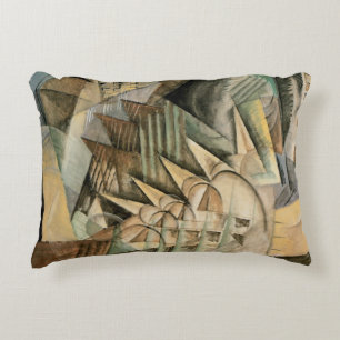 Almofada Decorativa Hora de Pico, Nova York por Max Weber, Cubismo Vin
