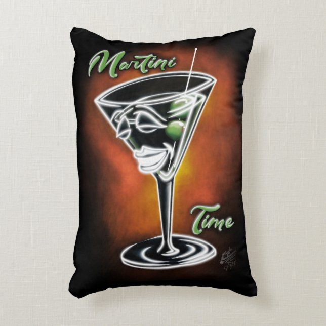 Almofada Decorativa Hora do Martini! (Frente(Vertical))
