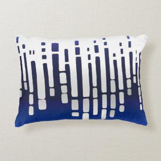 Almofada Decorativa horizonte de abstrato, marinho azul, branco, cinza
