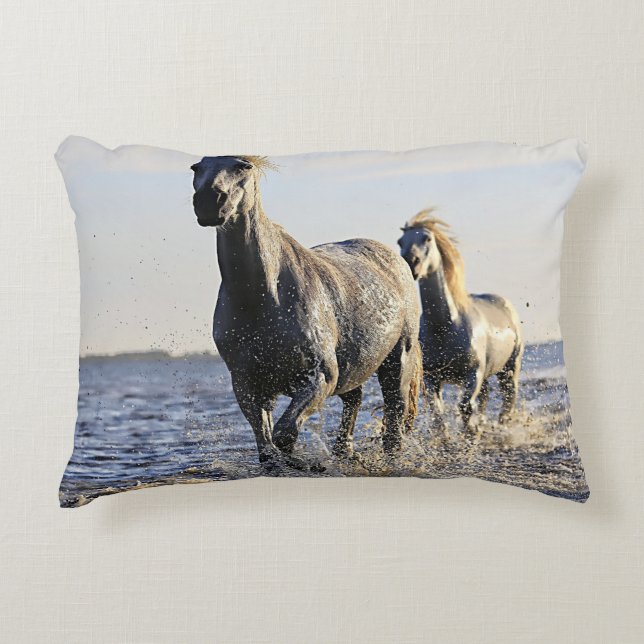 Almofada Decorativa horses wet (Frente)