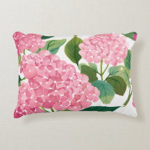 Hortênsia Rosa Floral Costeira Aquarela