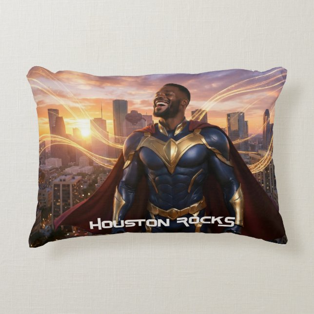 ALMOFADA DECORATIVA HOUSTON ROCKS - TEXAS (Frente)