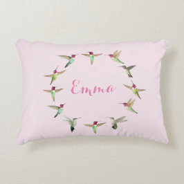 Almofada Decorativa Hummingbird Rosa Personalizado
