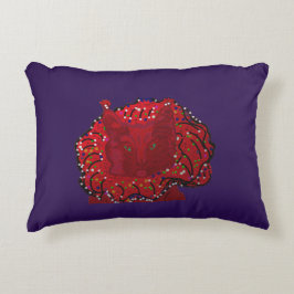 Almofada Decorativa Humor de Gato Vermelho