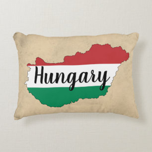 Almofada Decorativa Hungria Flag Silhouette