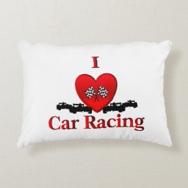 Almofada Decorativa I Heart Car Racing