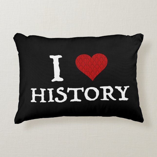 Almofada Decorativa I Love (Heart) History (Frente)