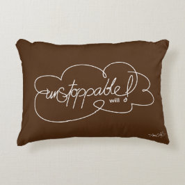 Almofada Decorativa Ideal para não parar - Nuvens Negrito - Script Bra