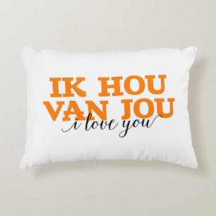 Almofada Decorativa Ik Hou Van Jou/eu te amo palavras holandesas